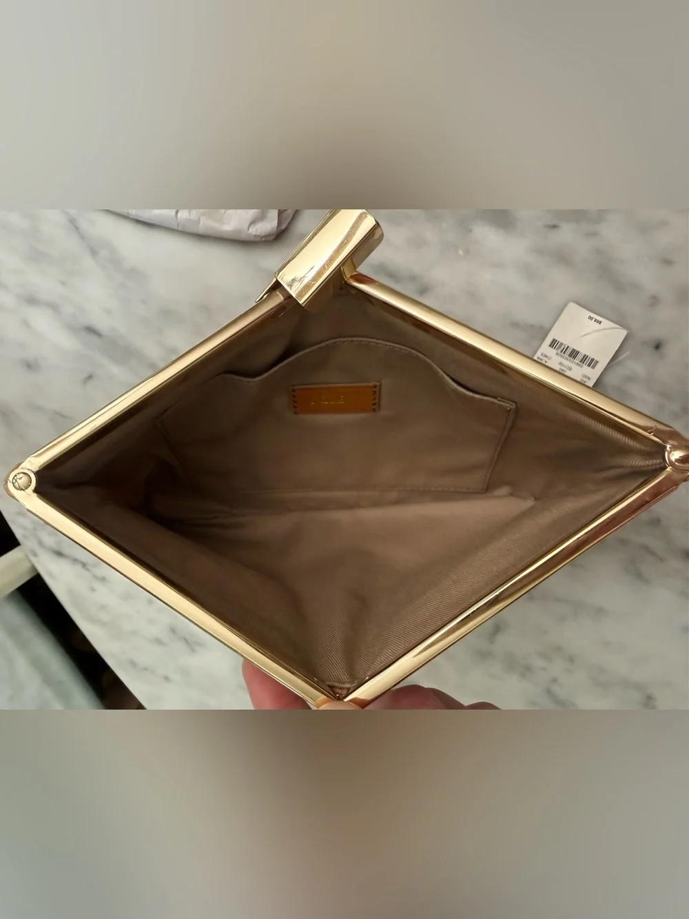 J. Crew Cork Clutch Handbag Purse with Gold Accents NWT!